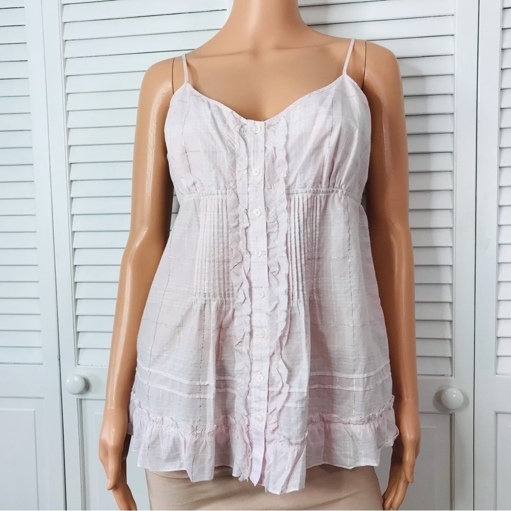 Price is firm New EXPRESS Pink Button Down Spaghetti Strap Camisole Size Large
